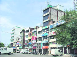 A view of Feroz Ghandhi Market in Ludhiana.