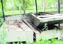 Boats to be used during flood-like situation laying in a dilapidated condition in various villages near Sidhwan Bet.