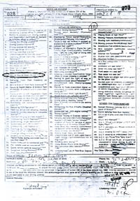 A copy of the challan which was issued to a motorcyclist. 
