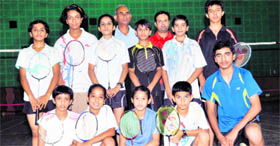 The Dehradun sub-junior badminton players.