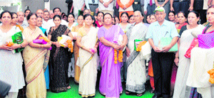 Widows, family members and ex-servicemen after the Kargil Vijay Diwas function in Dehradun on Tuesday