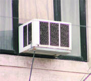 Air-conditioners emit freyon gas, which is infamous for adding to the depletion of the ozone shield.