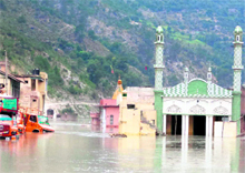 A file photo of flooded Pul Doda in Doda district