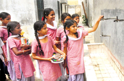 Taps have been running dry for the past three days at Government High School, Suchi Pind, in Jalandhar