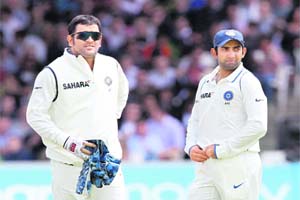 (L) M. S. Dhoni will have to do much to set right all the things that went wrong at Lords