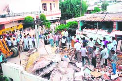 The site of the accident in Patiala