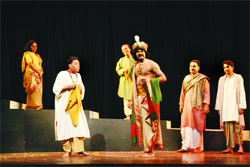   A scene from play Tamasha Na Hua, directed by noted theatre director Bhanu Bharti, staged at 