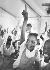 Children from the poorest households, those living in rural areas and girls are the most likely to be out of school. The net enrolment ratio of children in primary school has gone up by 7 percentage points only since 1999