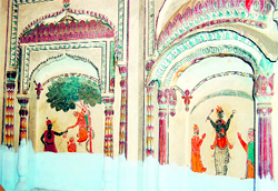 One of the walls that was whitewashed
