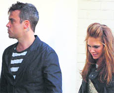 Robbie Williams with Ayda Fields