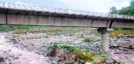 The newly constructed bridge on the Neugal at Palampur. Photo by writer
