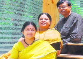 GUEST LIST: Indrani Mukhopadhyay, Swastika & Sandip Basu Sarbadhikarya Photo: S Chandan