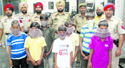 Migrant childrens who were arrested by the Focal Point police for theft in Ludhiana.