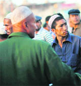 Uighur ethnic men in Kashgar. 