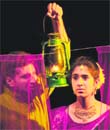 Artistes stage the play Baat Suhe Phullan Di at Tagore Theatre, Sector 18, Chandigarh
