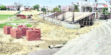 The renovation work of Guru Gobind Singh Stadium going on at a fast pace in Jalandhar. 
