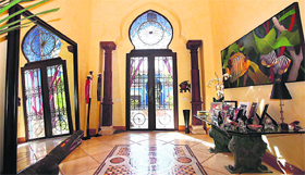 Entice your guests into your house through a well decorated foyer