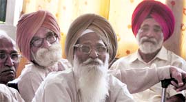 Pensioners share memories of their better halves at Punjab Agricultural University in Ludhiana on Saturday.