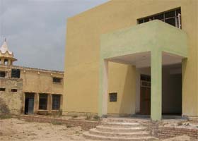 A view of incomplete library building in Fazilka