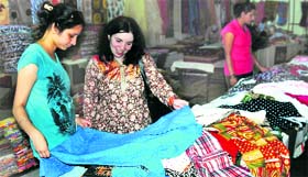 Visitors at an exhibition in Chandigarh