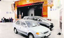Two cars  a Maruti Esteem and a Toyota Innova  belonging to the DAV College-10 management and used by former principal BC Josan, were found parked inside the college auditorium in Chandigarh on Monday. 