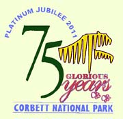 The logo of the Corbett National Park on its platinum jubilee.