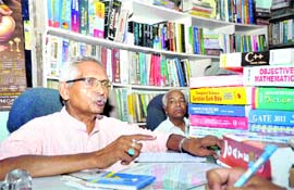 Vijay Kumar Gupta at his library in Haridwar.