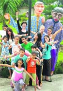 Artistes from various countries and India rehearse for Ludhiana International Childrens Festival at Ryan International School in Ludhiana