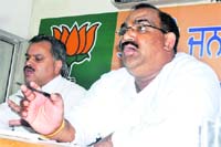 BJP Punjab chief Ashwani Sharma at the BJP headquarters in Chandigarh