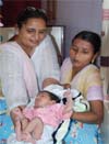 The baby girl left in Panghura installed by the Red Cross Society in Bathinda