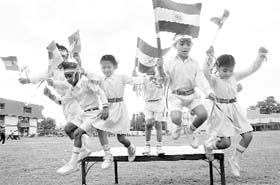 Tiny tots gear up for Independence Day celebrations at Shivalik Public School, Phase VI, Mohali