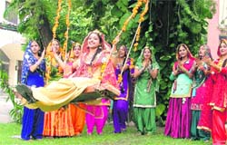 Girls celebrate Teej at SDP College in Ludhiana