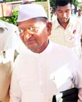 Anna Hazare in New Delhi on Wednesday