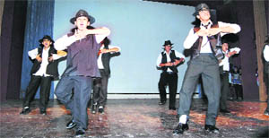 Students of St Josephs Academy during the cultural week in Dehradun on Thursday. 