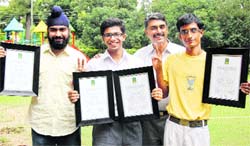 Winners of the Ranvijay Awards stike a pose in Chandigarh