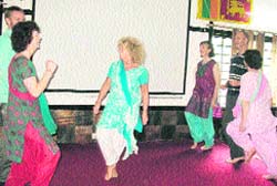 Teachers from Ireland present a skit in Dehradun