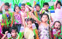 Students of of Euro Kids celebrate Independence Day in Chandigarh