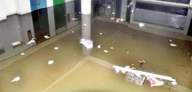 An inundated office in the Ludhiana Mini Secretariat.