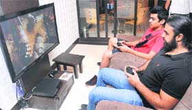 Gaming enthusiasts at the Oxide Gaming Lounge in Chandigarh
