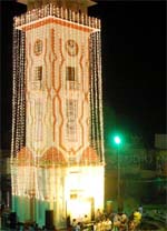 Clock Tower decorated on I-Day at Fazilka.