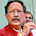 Major-Gen BC Khanduri (retd), a former Chief Minister of Uttarakhand, addresses a press conference in Dehradun on Tuesday.