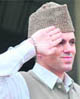 Chief Minister Omar Abdullah takes the salute on the occasion of Independence Day at the Bakshi Stadium in Srinagar on Monday.