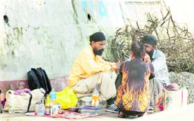 Patients consult an unregistered medical practitioner near Gurmat Chowk in Jammu