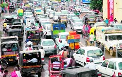 Traffic jams have become the order of the day in Gurgaon