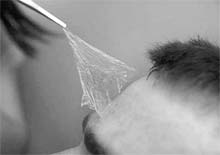 The patch of electronic skin consists of an array of electrical devices for monitoring the vital signs of the body