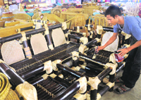 Bamboo furniture at the North-Eastern Crafts Festival is one of the major attractions in the city