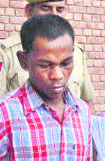 The accused domestic help being produced in District Courts, Panchkula. 