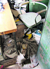Medical records lying under a table at the Civil Surgeons office in Ludhiana
