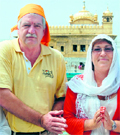 New Zealand High Commissioner Jane Henderson and her husband pay obeisance at the Golden Temple