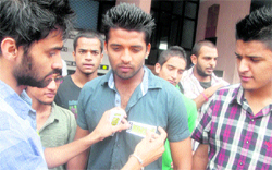 Students campaign for the forthcoming student council elections at DAV College, Sector 10, Chandigarh